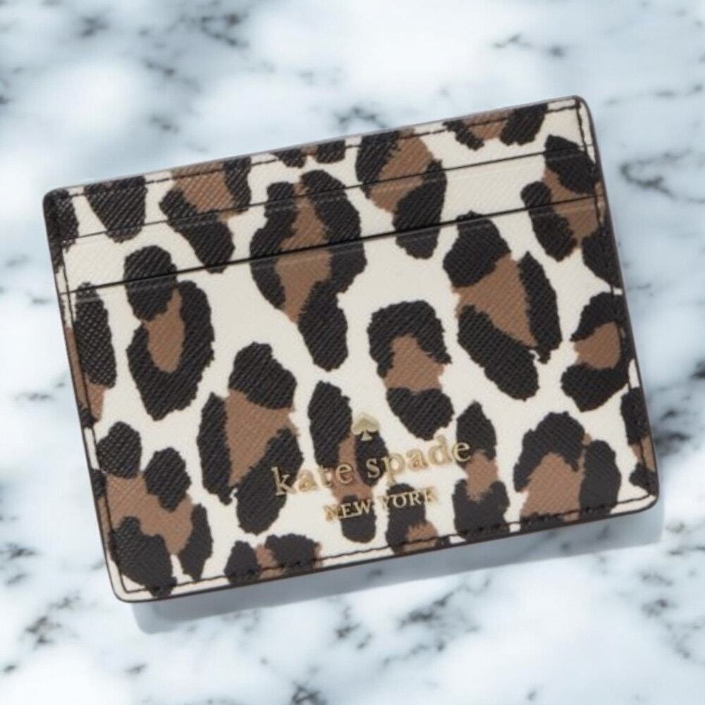 Kate Spade Madison Spotted Leopard Small Slim Card Holder KH780